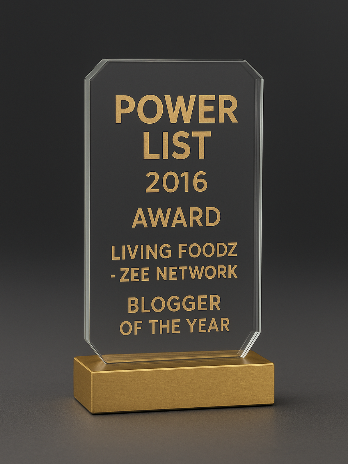 Power List 2016 Award, Living Foodz - Zee Network ‘Blogger of the Year’