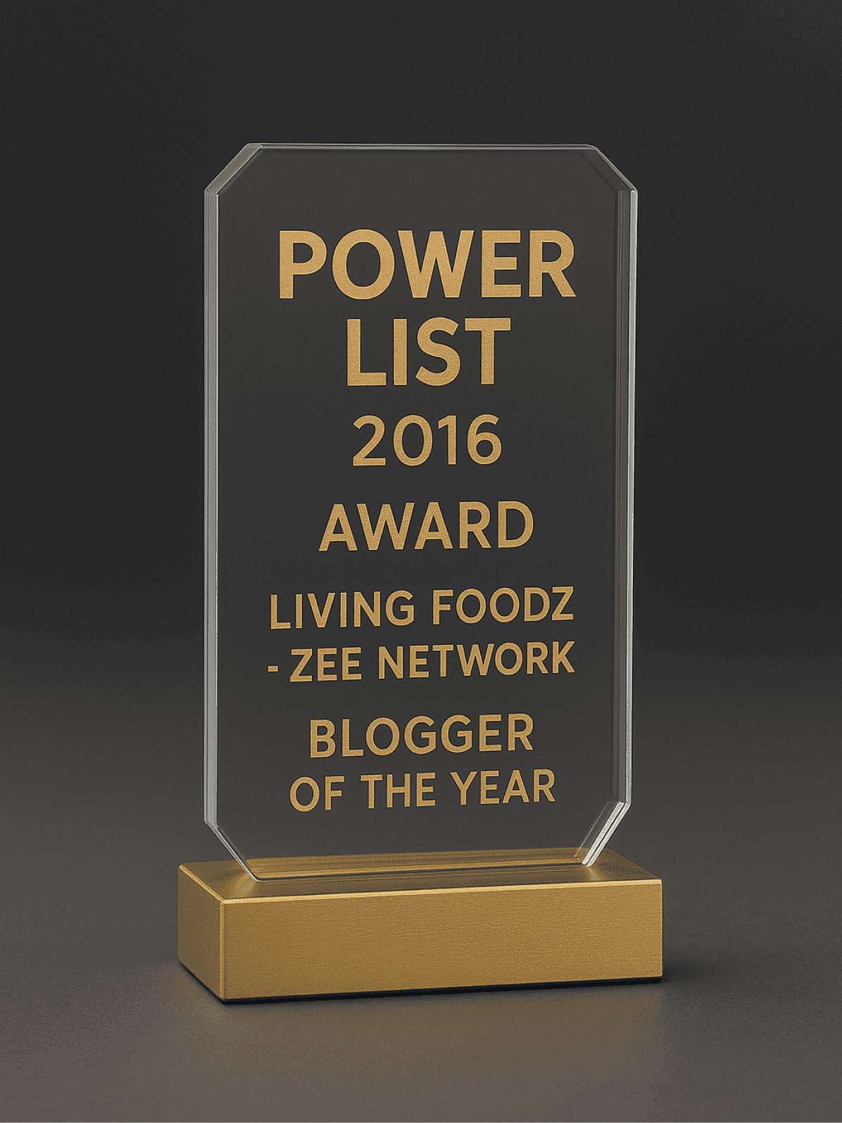 Power List 2016 Award, Living Foodz - Zee Network ‘Blogger of the Year’